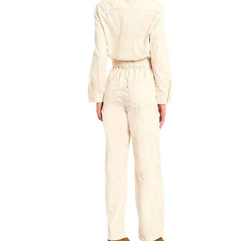 Levis Cargo Jumpsuit Coveralls in White Grey Ivory Sizes S and M NWT - Picture 5 of 10